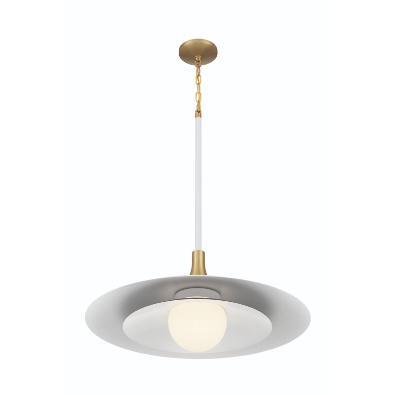 Welsh 1 Light 24" LED Pendant, White