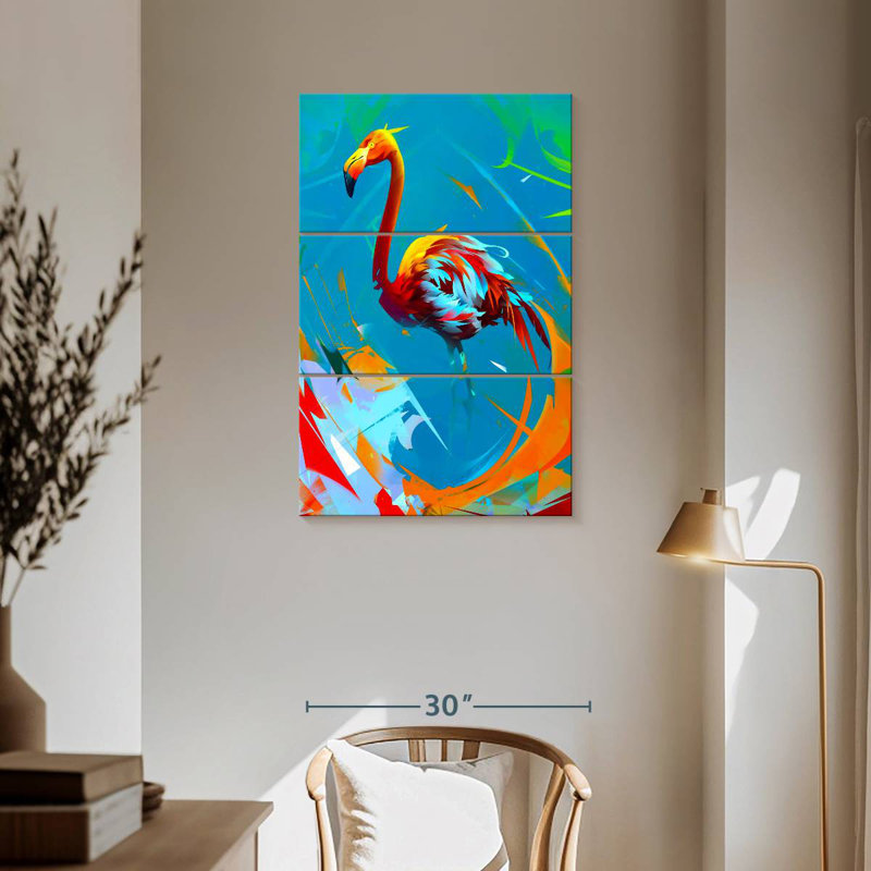 Flamant rose Brampt, H 57 po x l 36 po