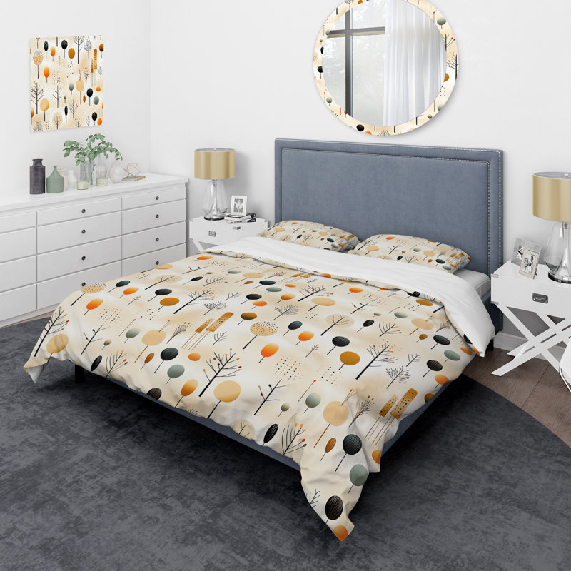 Ensemble de housse de couette Minimalisme, Housse de couette pour grand lit et 2 taies décor