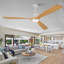Ventilateur de plafond moderne 72 pouces avec 3 lumières à DEL à intensité variable et 3 lumières à DEL