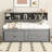 Gray Daybed With 2 Bedside Cabinets, 4 Drawers And Upper Shelves - , Functional Bedroom Furniture & Versatile Shelf Setup-551933243