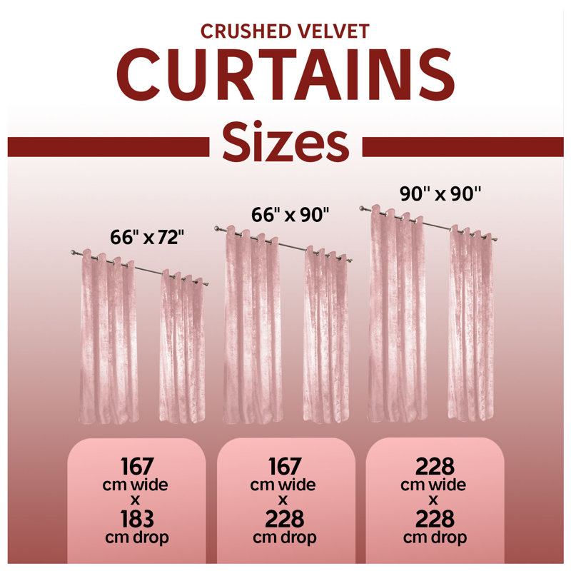 Blackout Curtain, 168cm Width x 183cm Drop, Pink