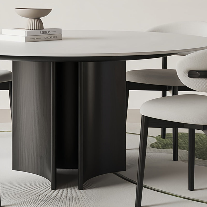 Table de salle à manger Wabi-Sabi Esthétique, H 29,5 po x L 47,2 po x l 47,2 po
