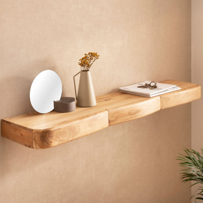 Acacia Solid Wood Floating Shelf