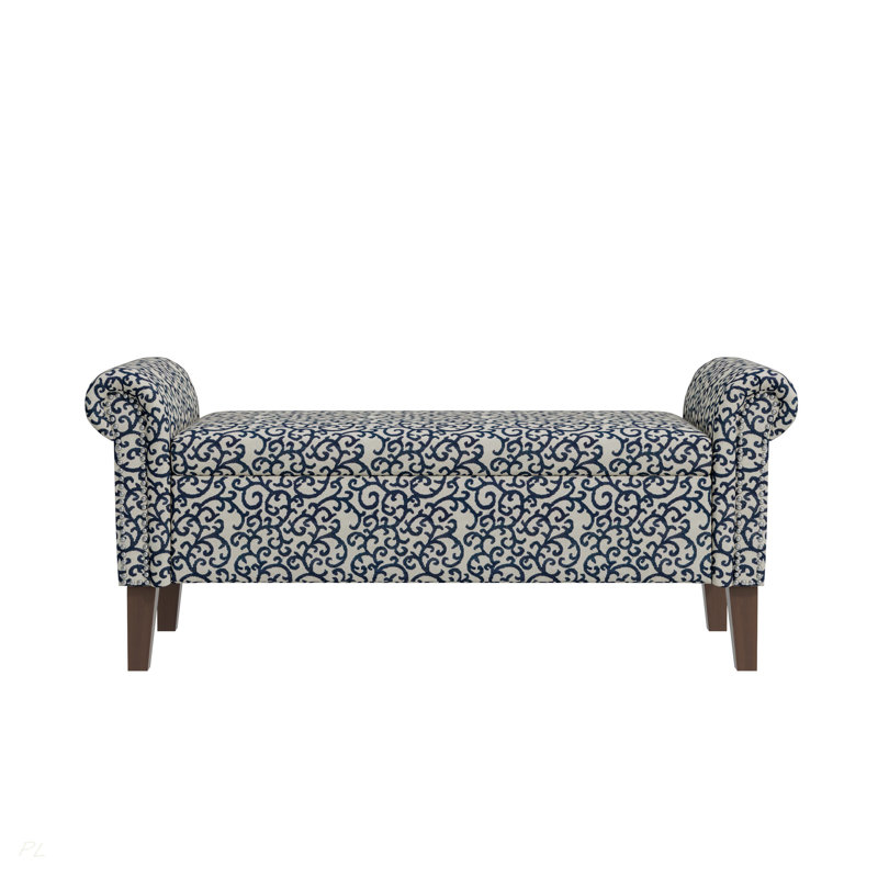 Banc de rangement avec accoudoirs roulés Wallen
