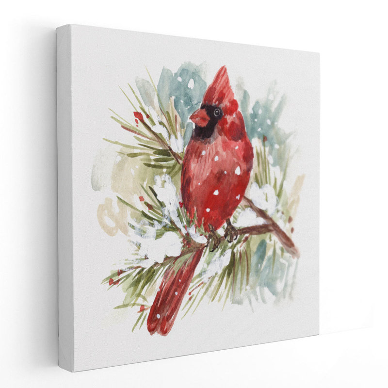 The Cardinal II - reproduction d'art sur toile, H 30 po x l 30 po