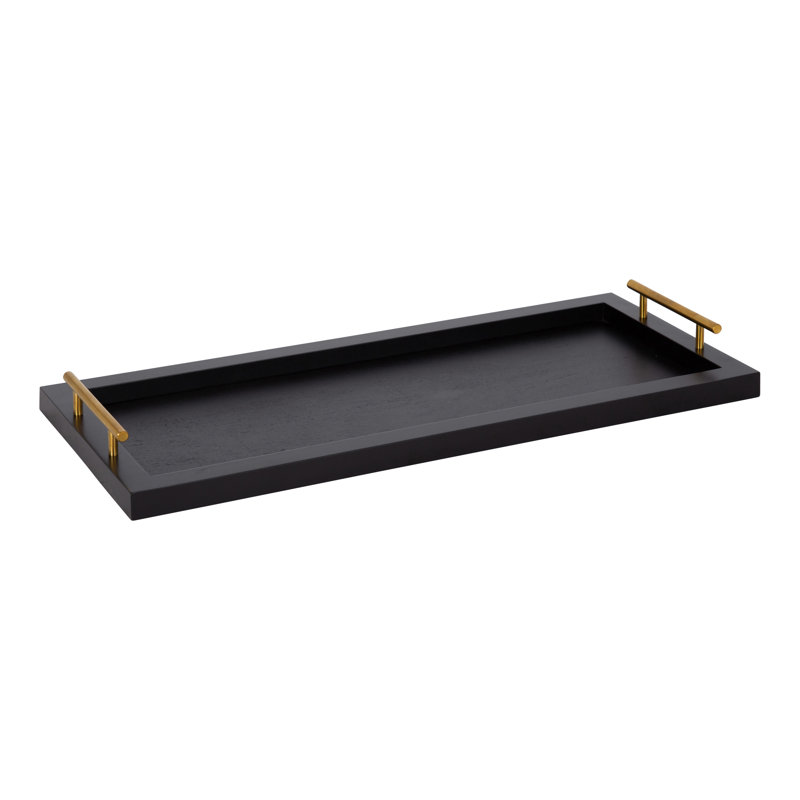 Borce Tray, 2.25" H x 24" W x 10" D, Black