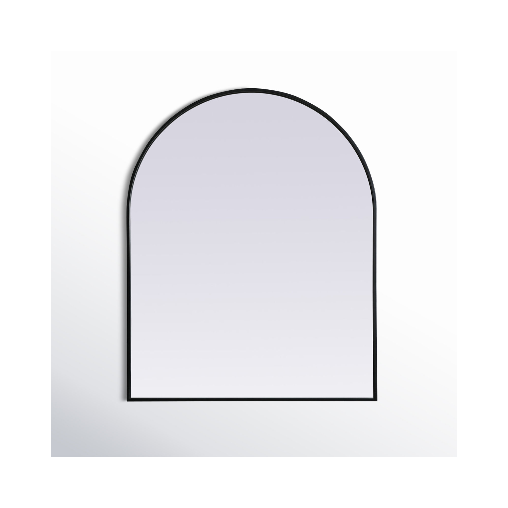 Sabine Metal Arch Wall Mirror, Black, 42" x 33"