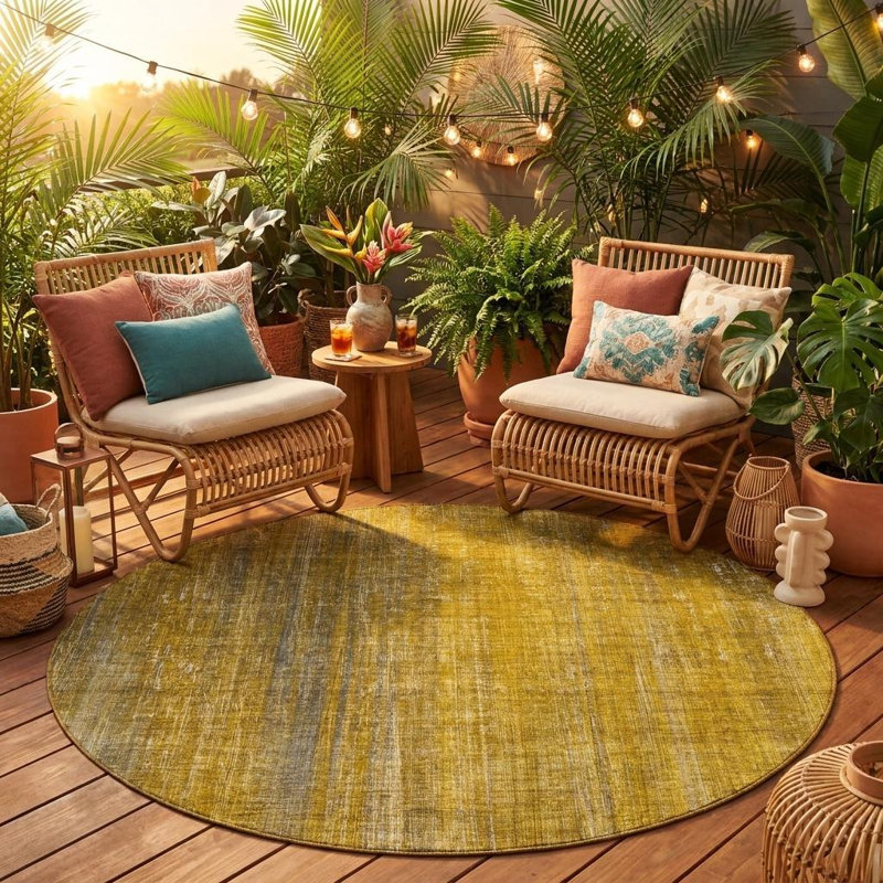 Tapis d'intérieur rond 8 po