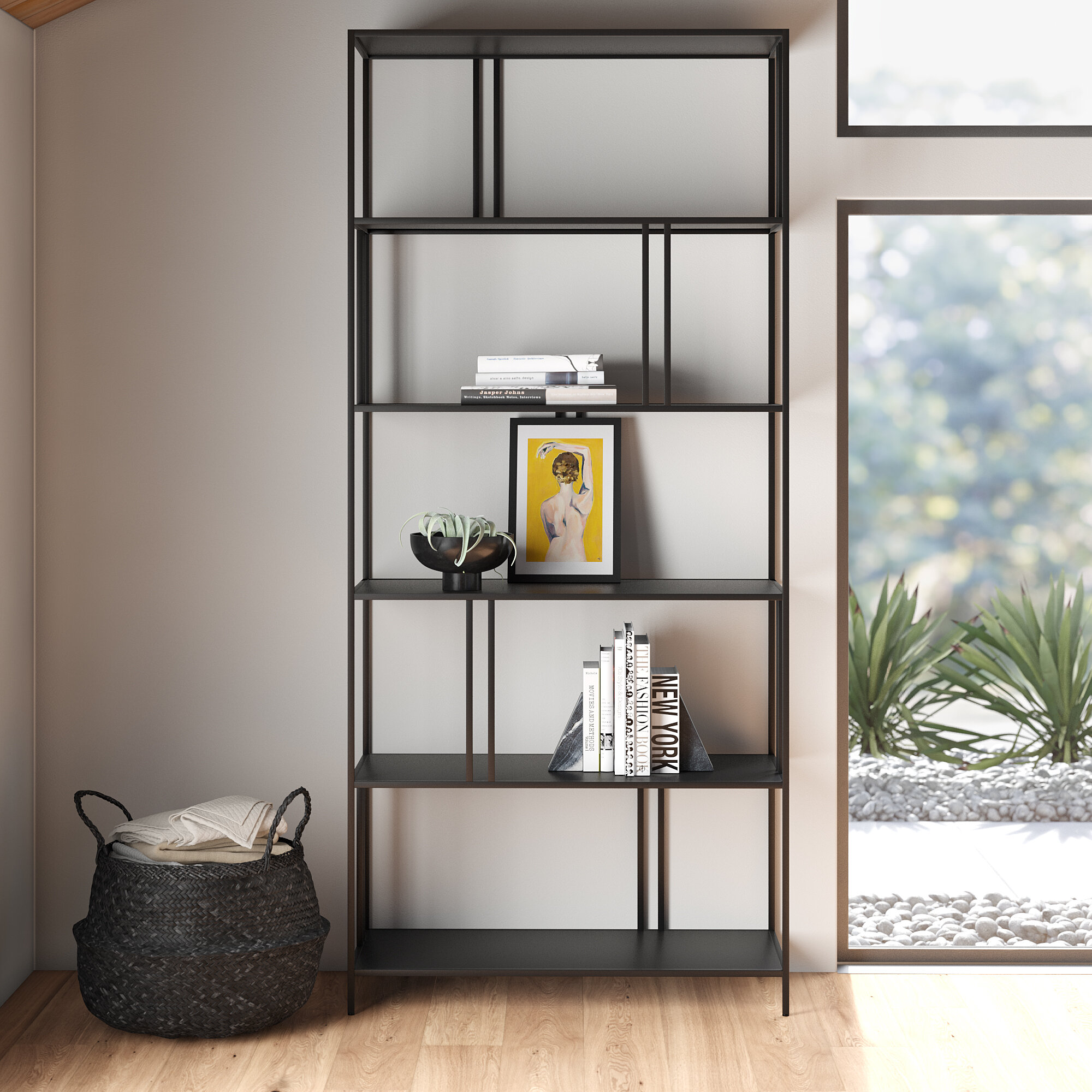 Blue Elephant 193cm H x 86.3cm W Steel Standard Bookcase & Reviews ...