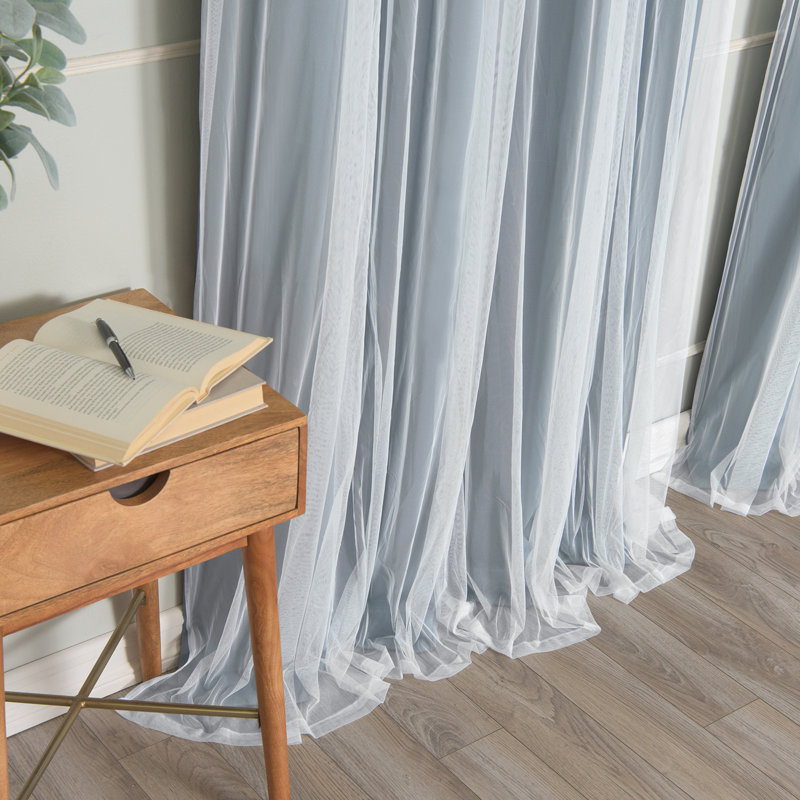 Rideau occultant en polyester Fortuna, Vert menthe