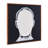 Modern Neutral Blank Face Man Contemporary Art, White and Black
