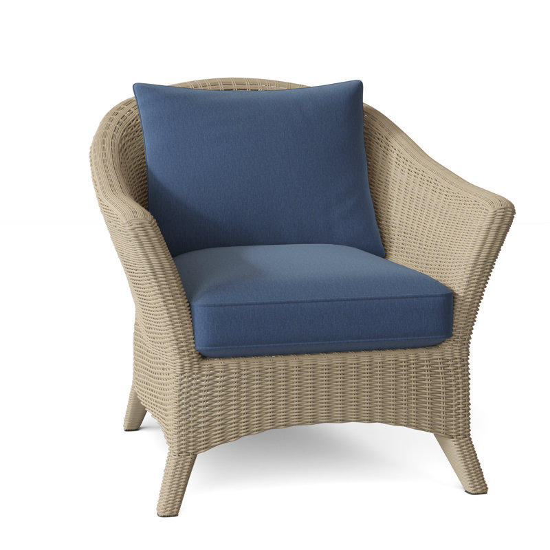 Cape Cod Outdoor Lounge Chair, Canvas Rain, Cape Cod White