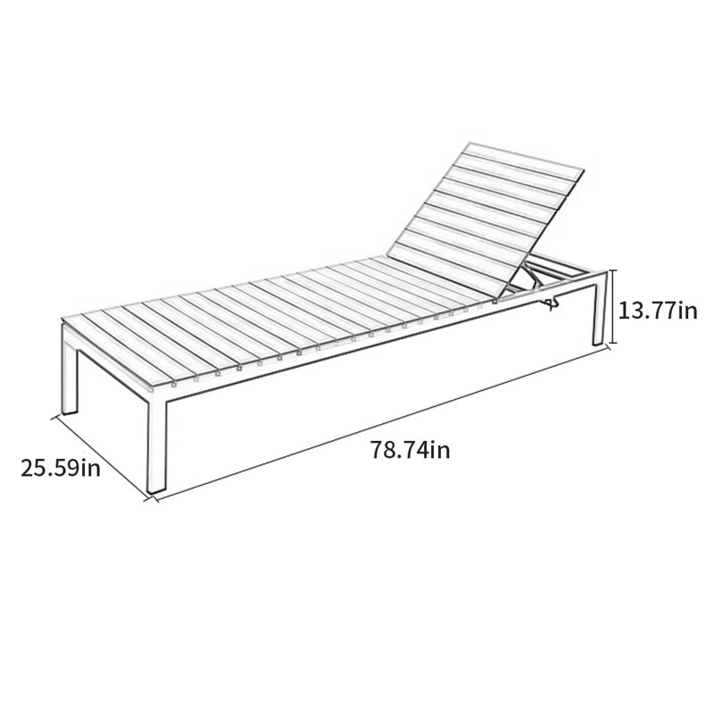 Chaise longue pour l'extérieur