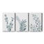«Blue Botanical Wash I», ensemble de 3 reproductions sur toiles tendues-538172543