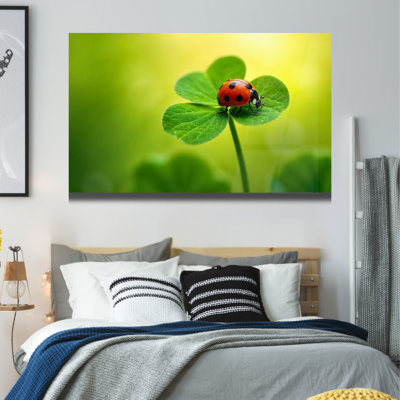 Ladybug Tempered Glass Wall Art