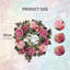 Couronne élégante de roses artificielles. Décoration de porte de 17,7 po de verdure luxuriante. Décoration murale rustique de style campagnard. Décoration de mariage et de mariage romantique. Cadeau de Pâques et de la fête des Mères-266866319