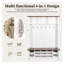 Arbre d'entrée 4 en 1 avec banc, 6 crochets et 16 compartiments ouverts Farmhouse Rustic