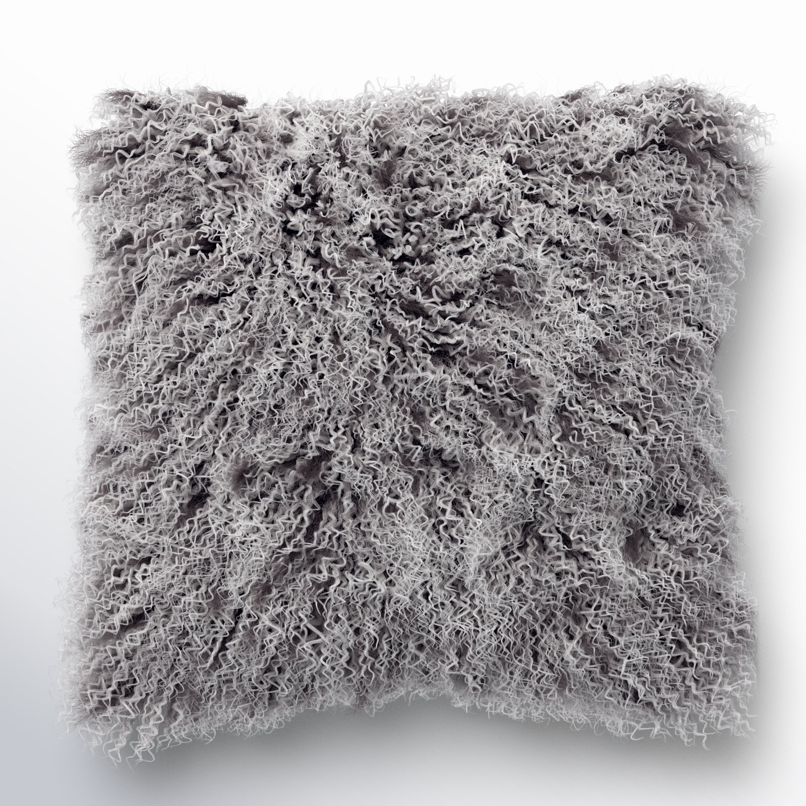 Iyana Wool Throw Pillow, Square 16", Charcoal