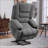 Recliners Power Lift Recliner with Massage, Heat, Remote, Side Pockets, Quick Assembly | Charcoal Gray | Chenille Fabric-704460810