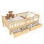 Lit plateforme simple avec garde-corps pleine longueur, lit plateforme pour enfants avec tiroirs de rangement-610921082-610921085