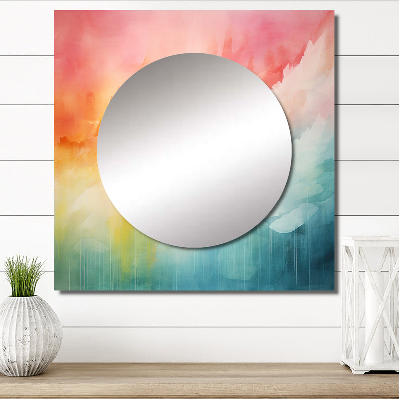 Braxtin - Miroir Northern Lights, 36 po x 36 po