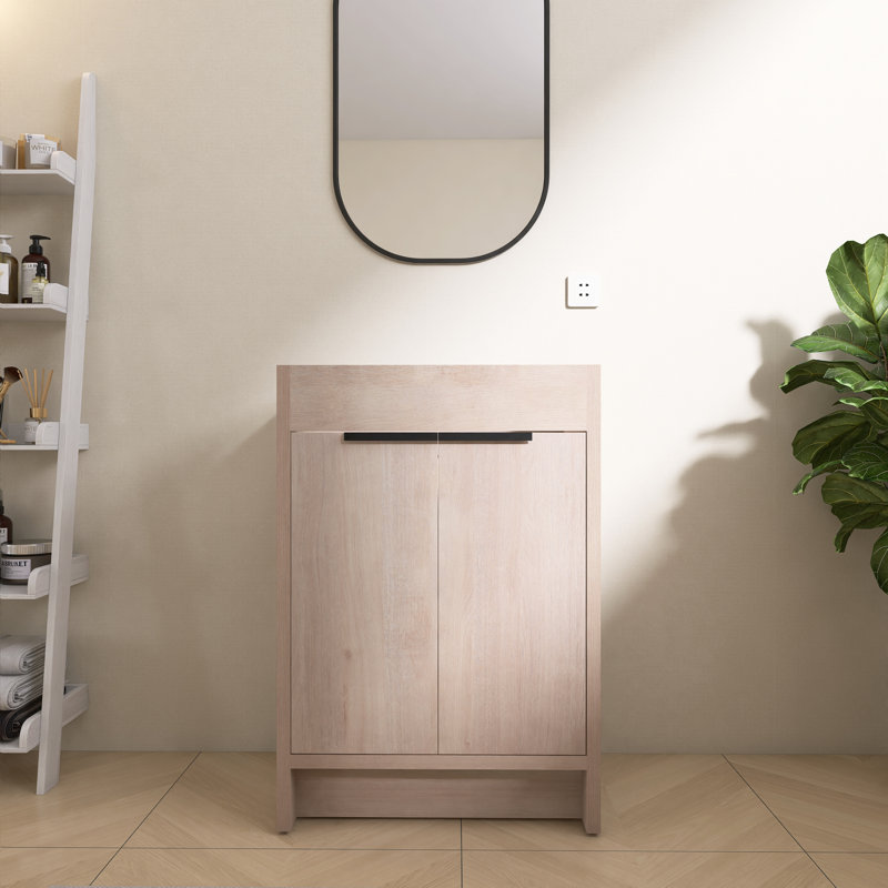 Meuble-lavabo autoportant simple de 24 po (61 cm) seulement, 24