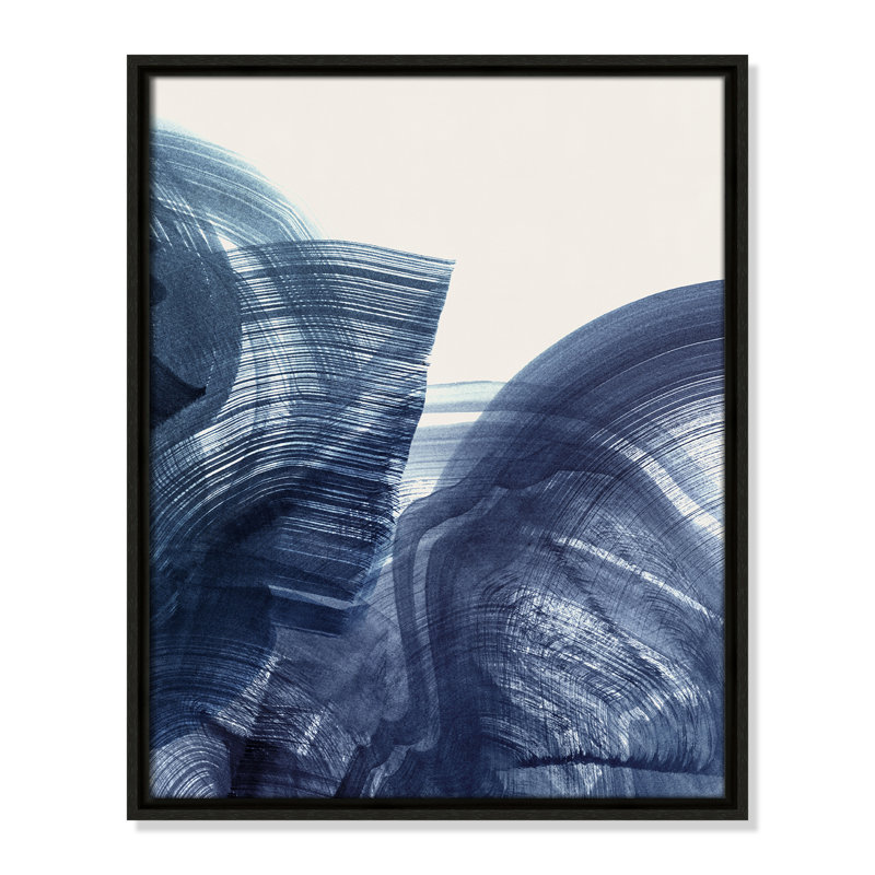 Indigo Crescendo II, impression par , H 21,5 po x l 17,5 po, Flottant espresso