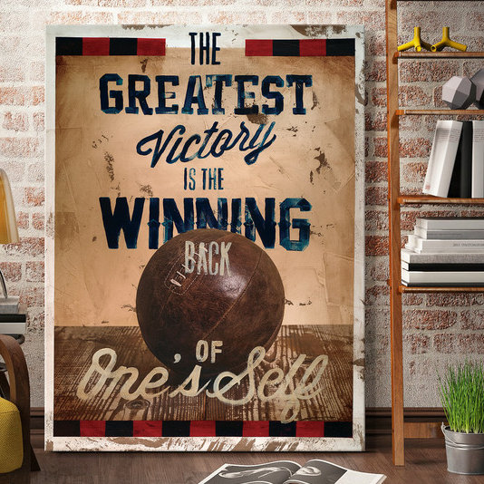«World Champion» par Rodney White, affiche vintage sur toile tendue, H 48 po x l 36 po x P 1,5 po