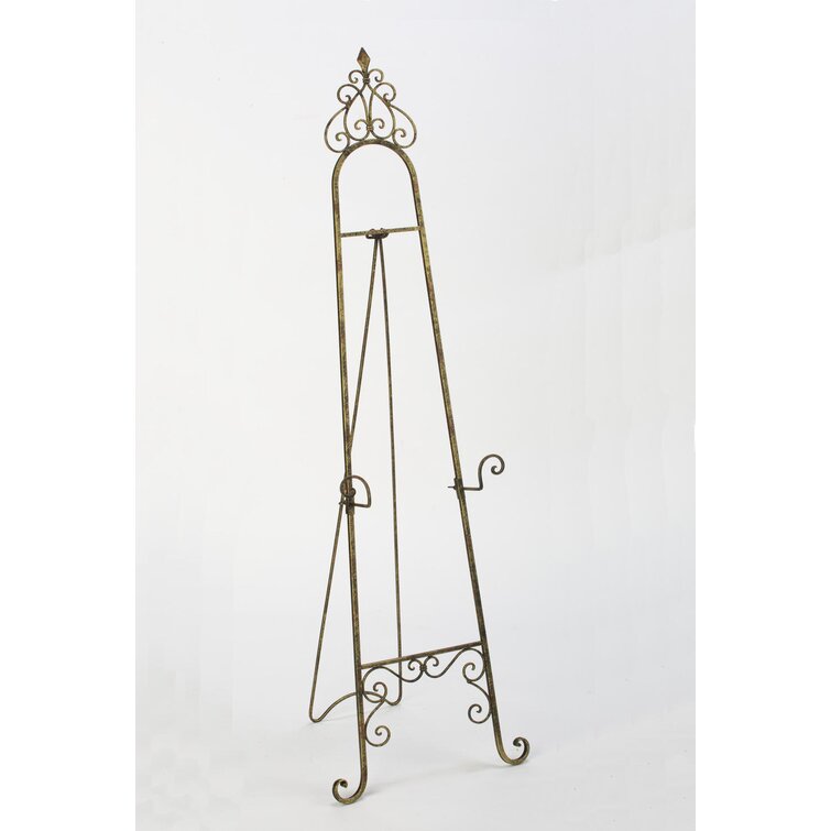 Fleur De Lis Living Opalo Metal Large Free Standing Adjustable Display  Stand Scroll Easel with Chain Support & Reviews
