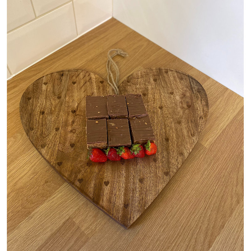 Heart Shaped Wooden Chopping Board 40Cm
