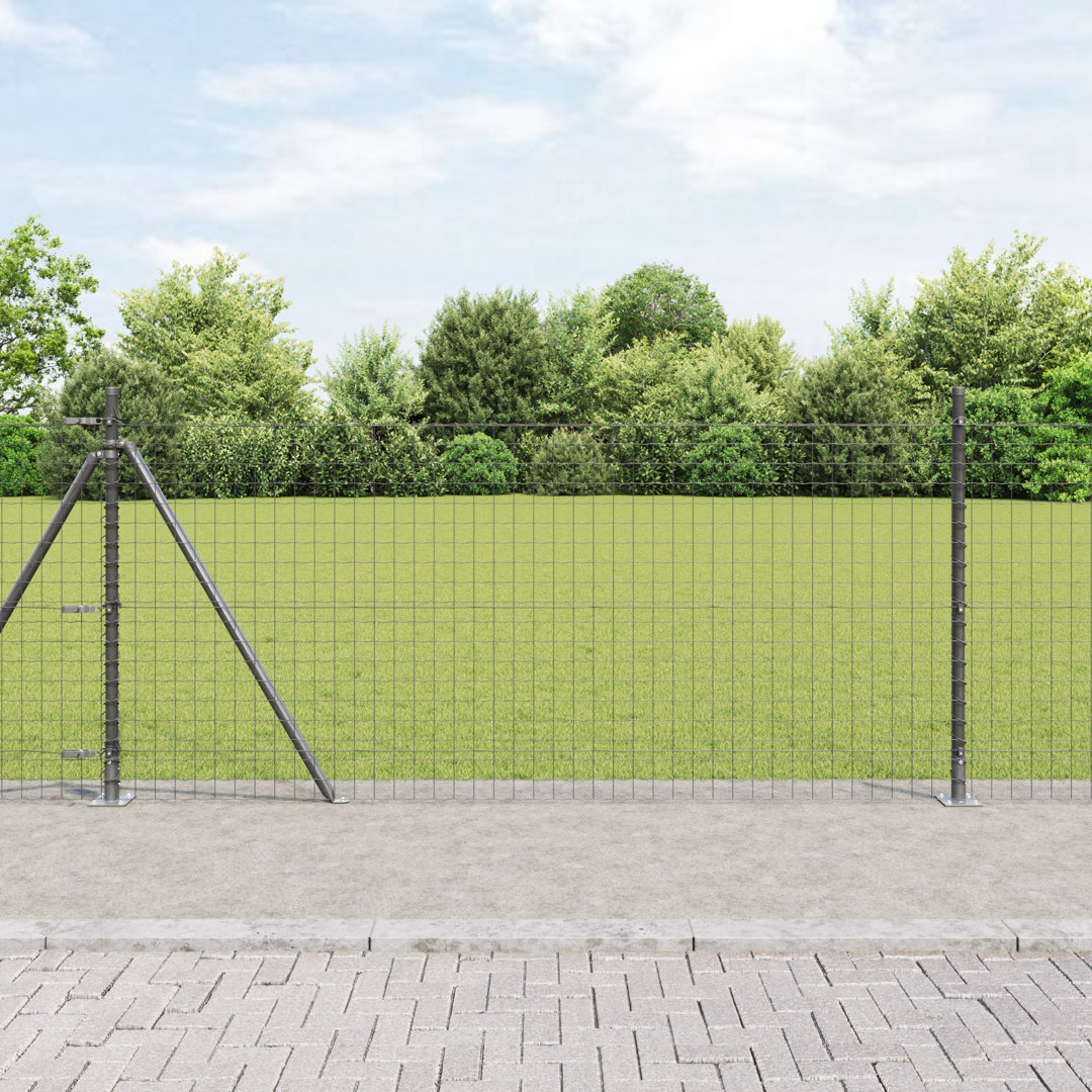 Vidaxl Fence Posts With Base Plates 26 Pcs Diameter32mm Galvanised Steel