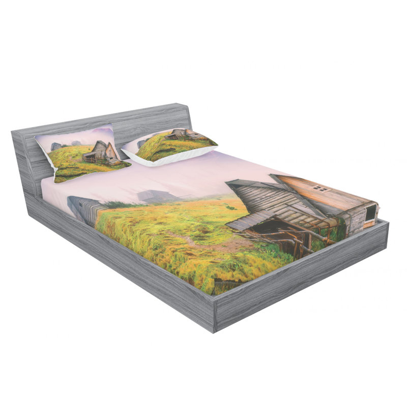 Microfiber Sheet Set, Queen Sheet Set with Fitted Sheet