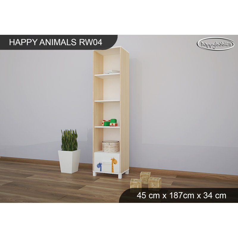 187cm H X 45cm W Cube Unit Kids Bookcase, Bright Pear Tree