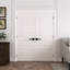 Dalle de porte intérieure en composite 28 po x 80 po à 5 panneaux carrés-124640655