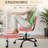 Ergonomic Cross Legged Meditation Chair, 360° Swivel Office Chair With Wheels, ADHD Chair With Footrest, Lumbar Support, Wider Height Adjustable Backrest And Seat, Faux Leather Kneeling Chair For Yoga-124571100