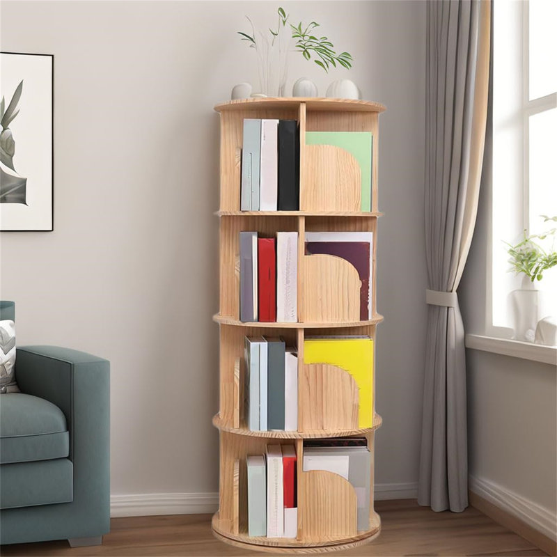 157 cm H x 44 cm W Solid Wood Corner Bookcase
