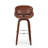 Swivel Upholstered Counter Stool with Metal Frame-1223897097