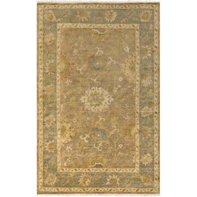 Dellinger Wool Oriental Indoor Rug, Rectangle 2' x 3'
