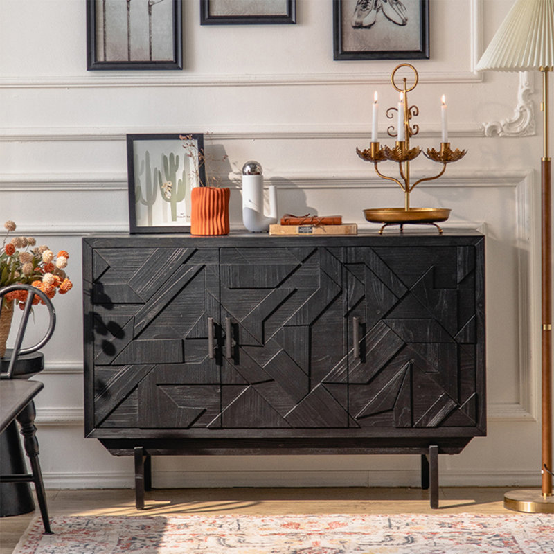 American Vintage Luxury Black Sideboard