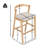 Balmain Indoor Rubberwood Barstool, Natural Finished And Beige Upholstery, Set Of 2-1359176490