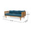 Lit de jour d'extérieur en bois d'acacia massif l 68 po x P 32 po x H 24 po Claremont