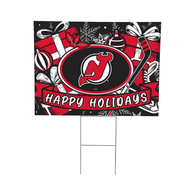 New Jersey Devils Yard Sign, Holiday