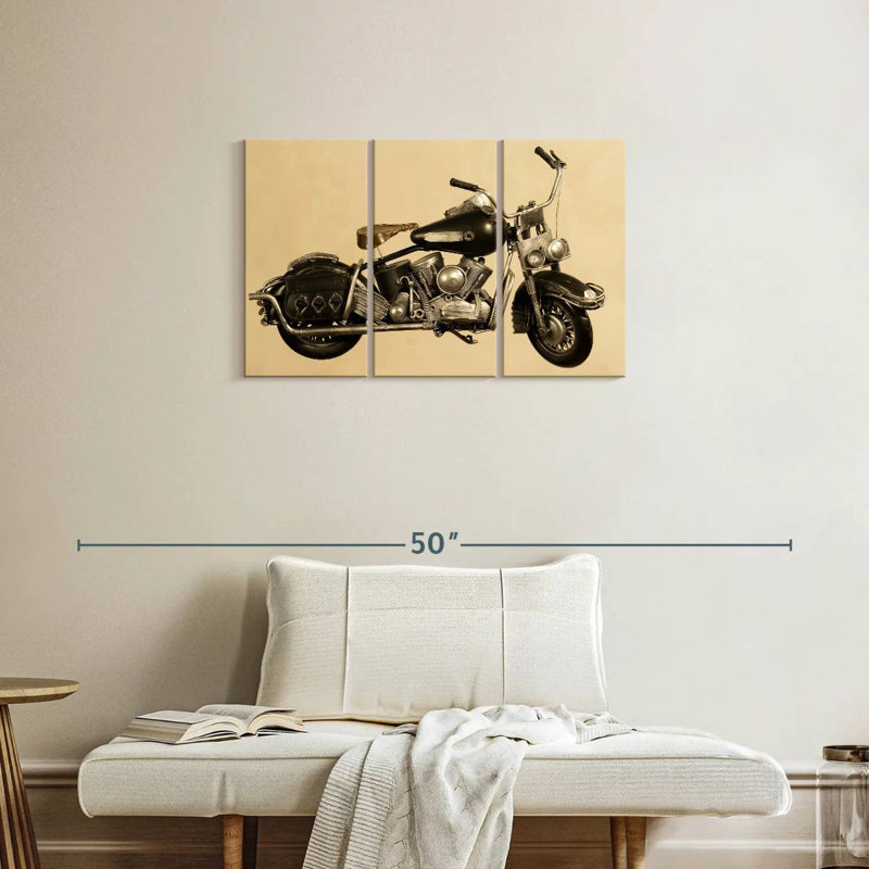 Old Motorcycle, 20" H x 33" W