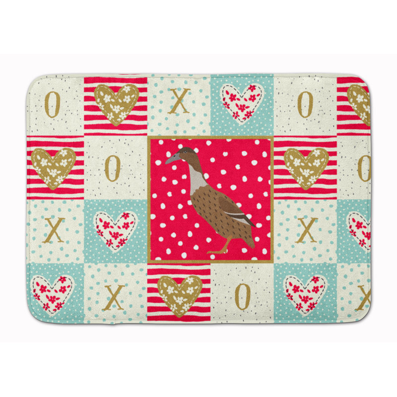 Love Memory Foam Kitchen Mat, Canard à bec-crochu hollandais