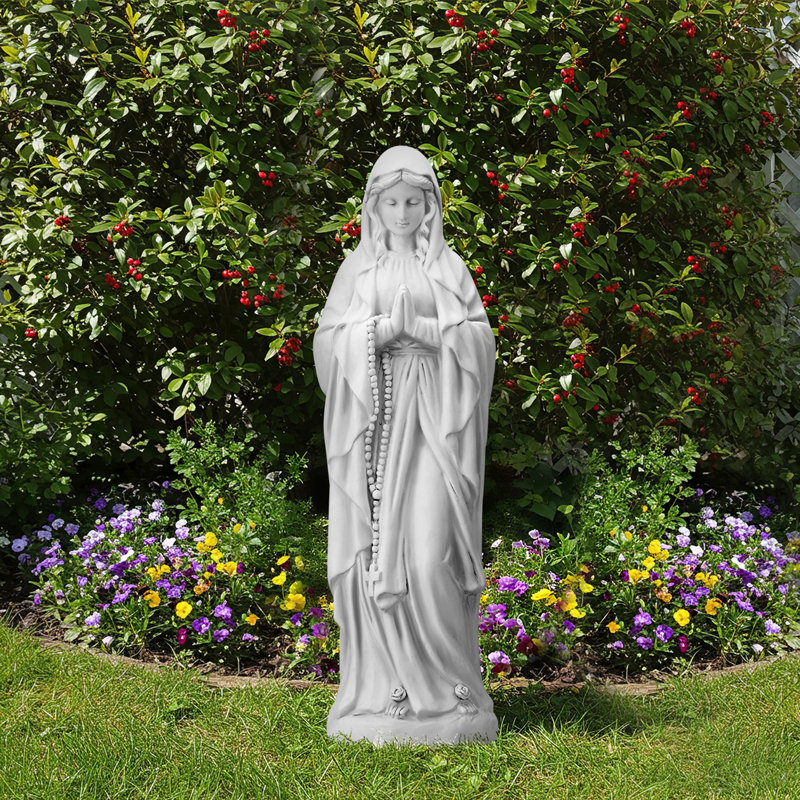 Statue de la Vierge Marie 29,9 pouces priant - Sculpture de jardin religieuse de la Mère Bénie pour la maison, la cour et le patio