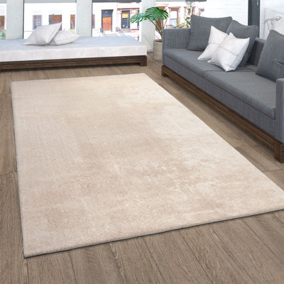 Tapis doux, doux, à poils courts, antidérapant, de couleur unie, lavable