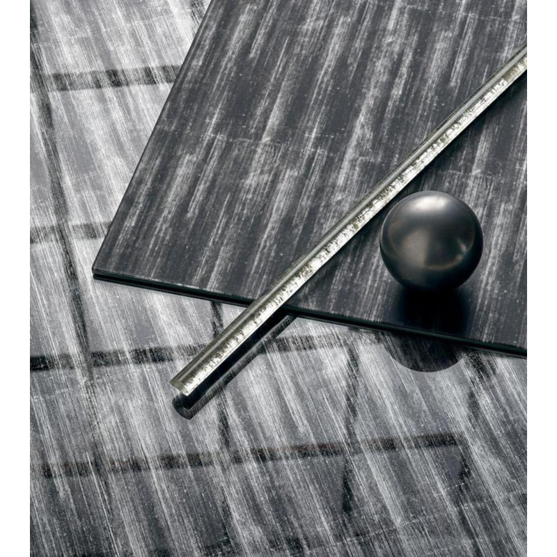 Fuliggine 7.75" x 23.38" Decorated Glass Tile