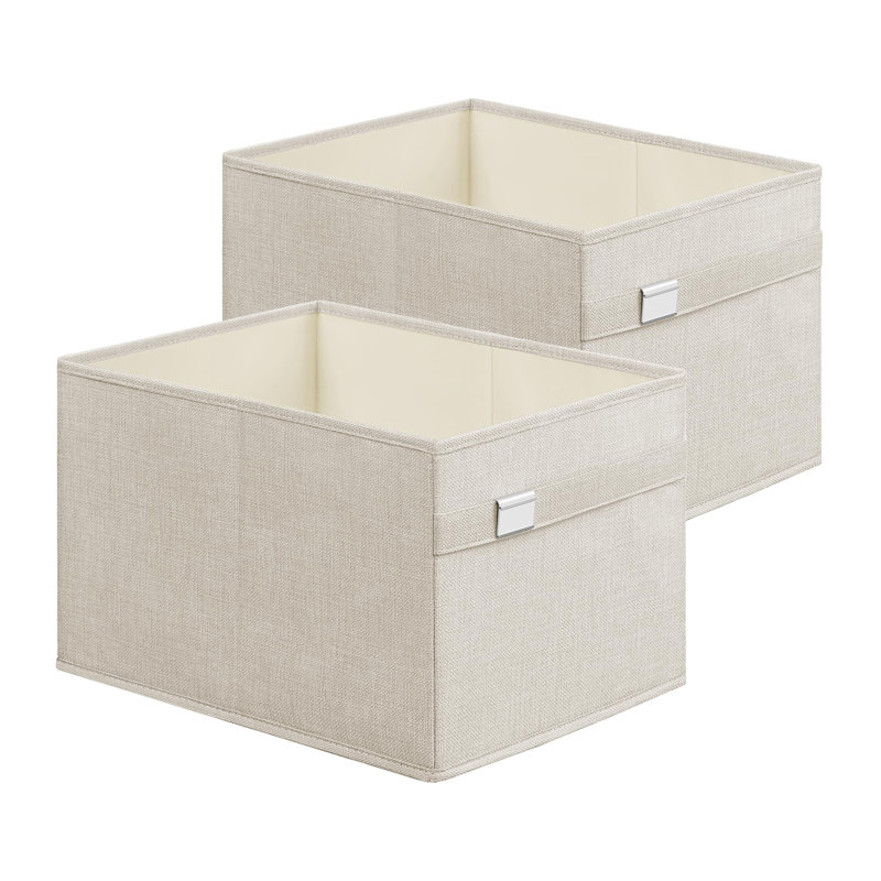 Latitude Run® Fabric Decorative Bin, Cloud White