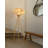 Japanese-style bamboo-woven solid wood floor lamp